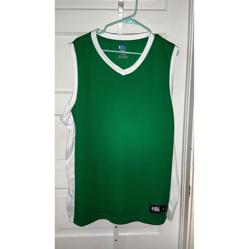 NBA TX3 Cool Basketball Jersey Mens XL Green White Sleeveless Mesh Athletic Tank